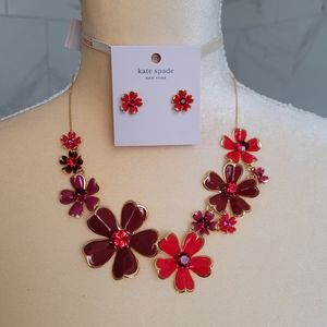 Kate Spade Blushing Blooms. New necklace and earrings set
